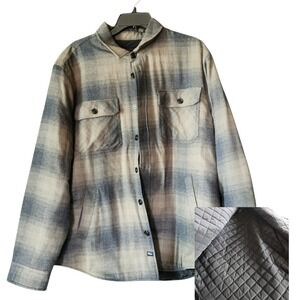 Rails Jacket Shacket Men's L Plaid Flannel Button Quoted Lined Utility Outdoor